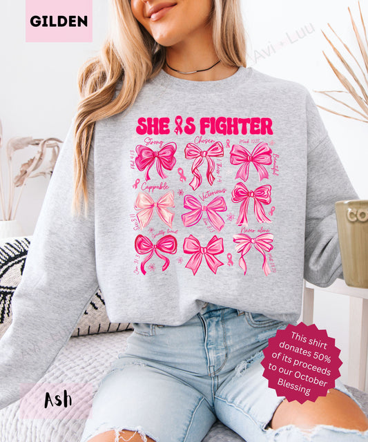 She Is Fighter | Gilden Unisex Sweatshirt