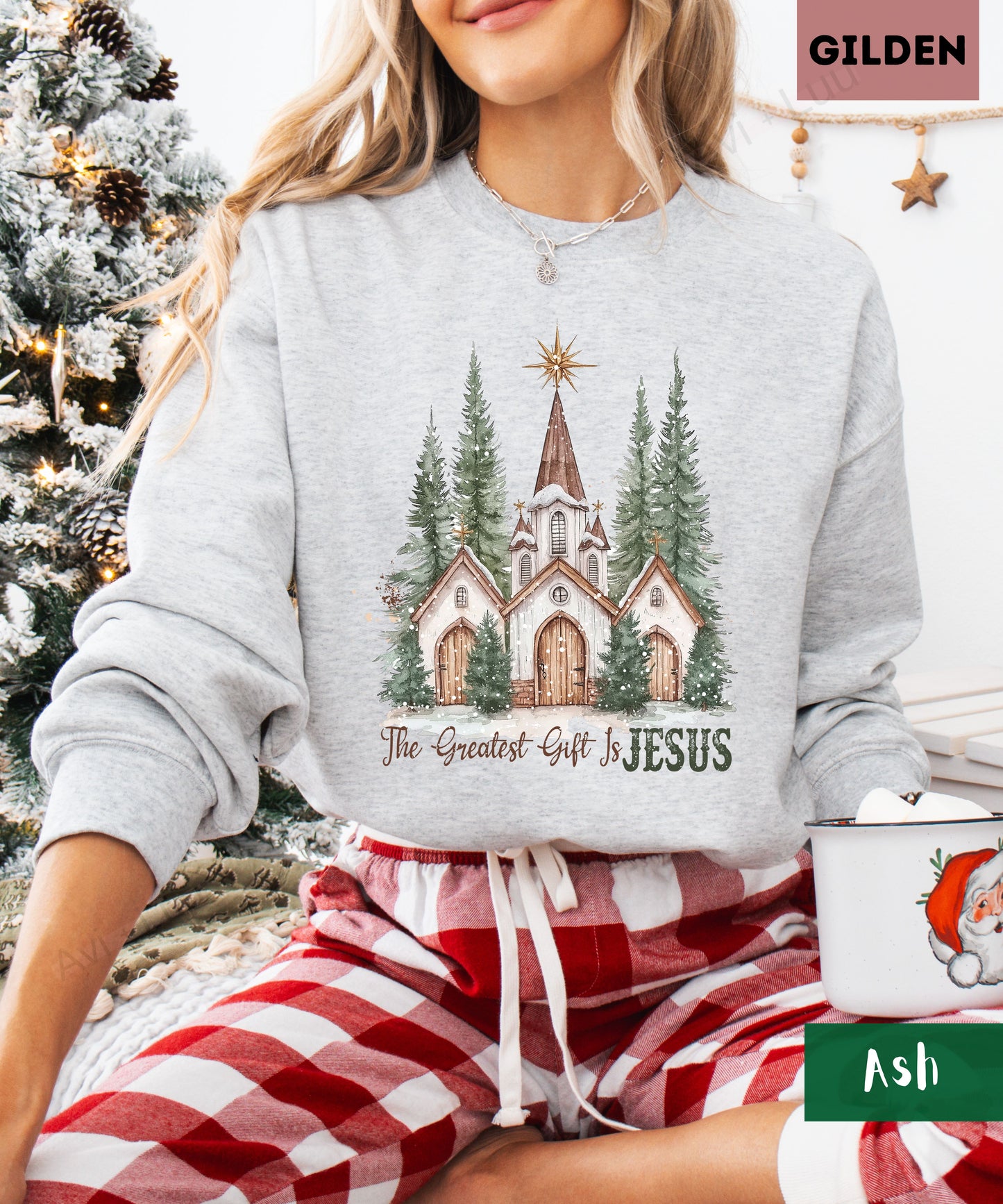Greatest Gift Jesus Church | Gilden Unisex Sweatshirt