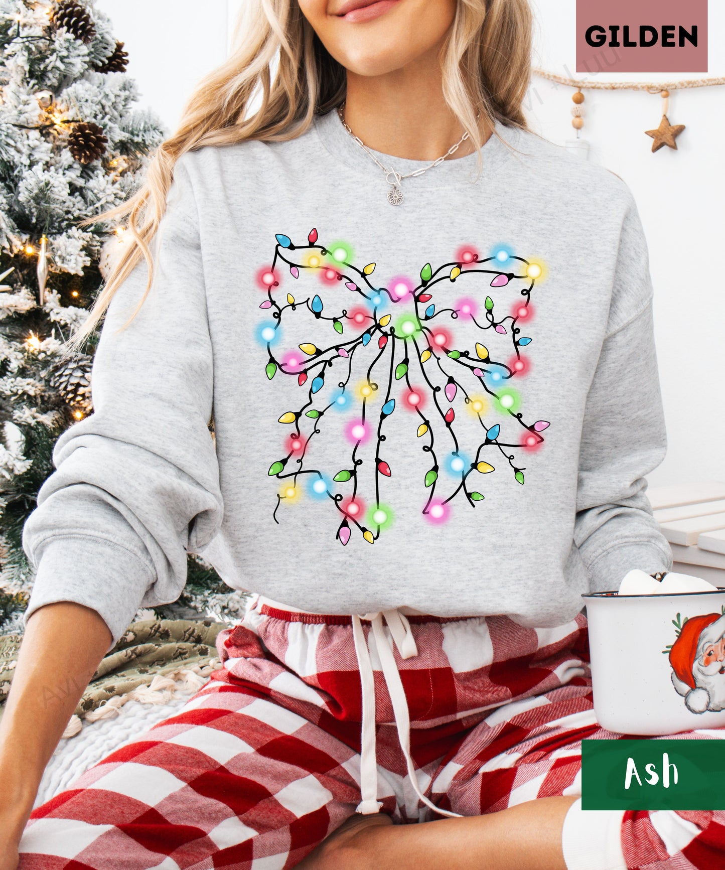 Light Bulb Bow | Gilden Unisex Sweatshirt