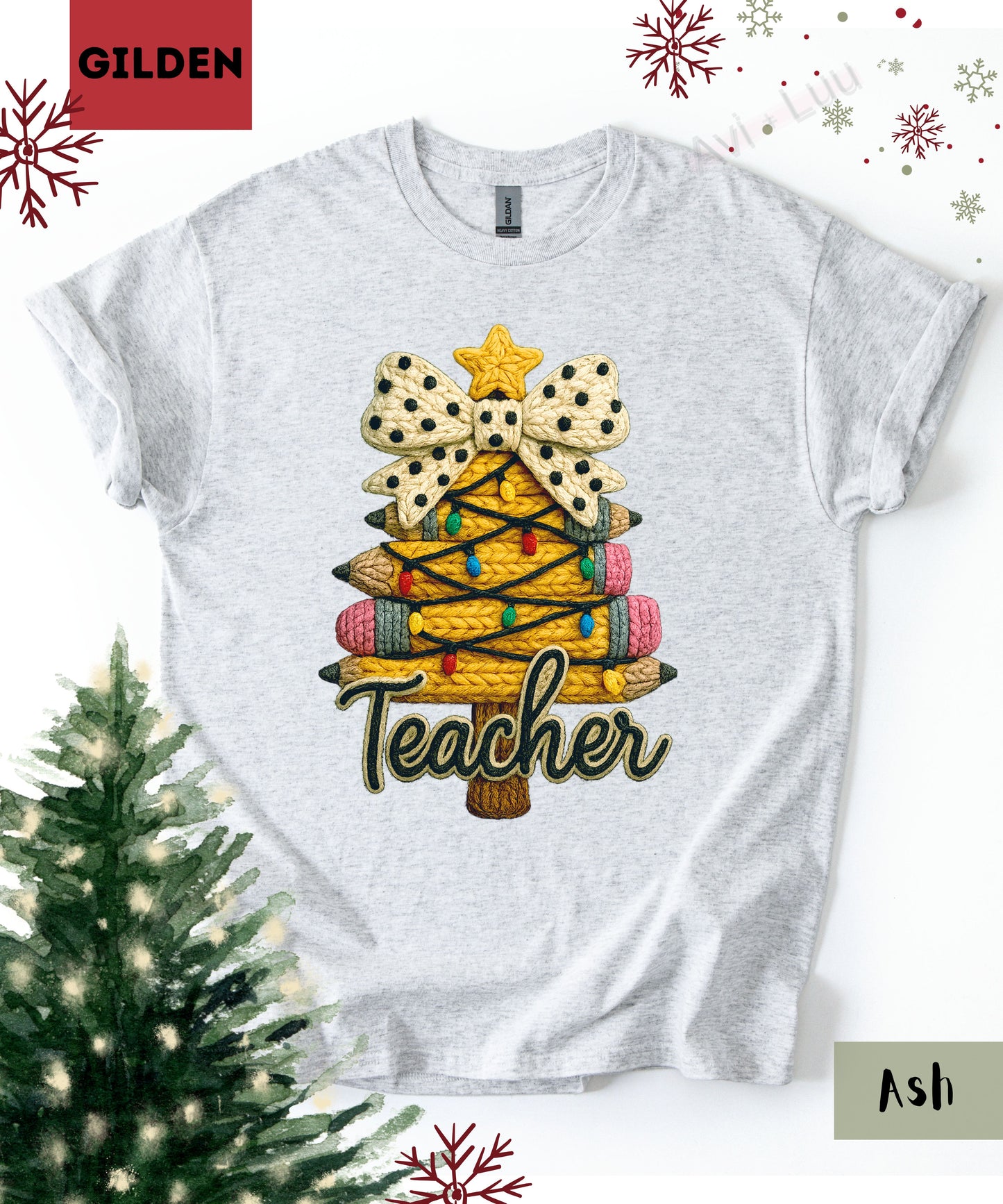 Teacher Pencil Tree | Gilden Unisex T-Shirt