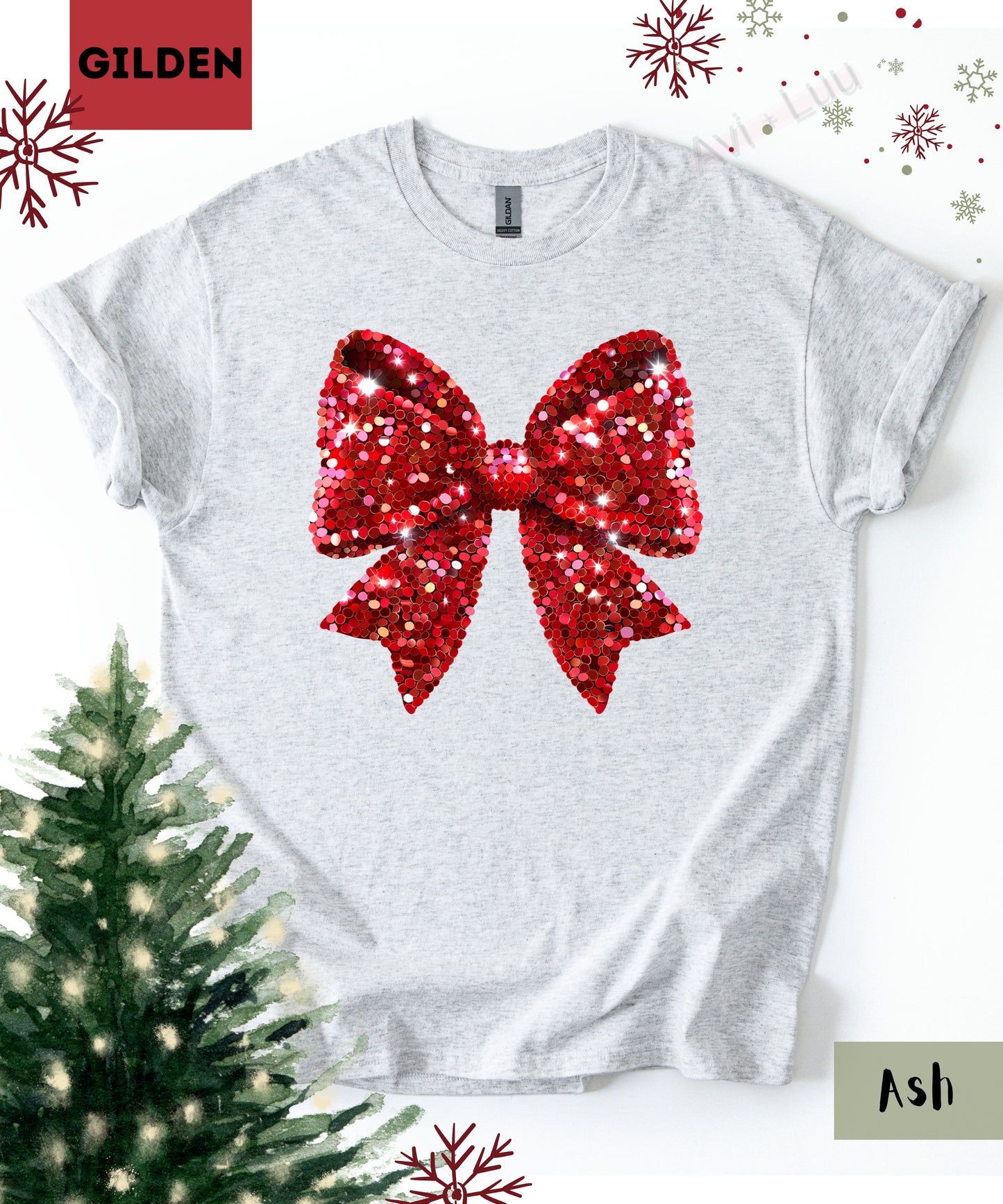 Red Bow | Gilden Unisex T-Shirt