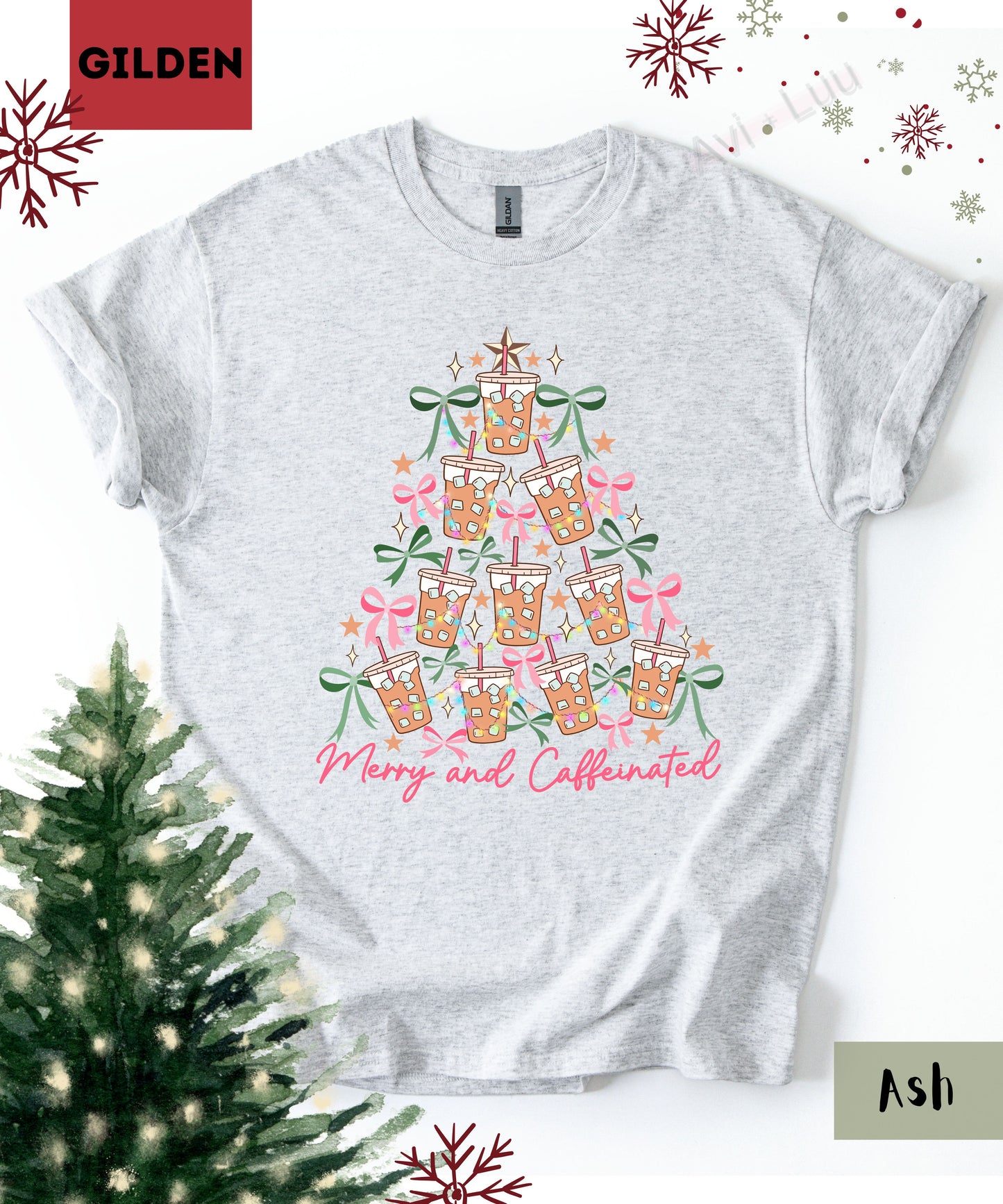 Merry And Caffinated | Gilden Unisex T-Shirt