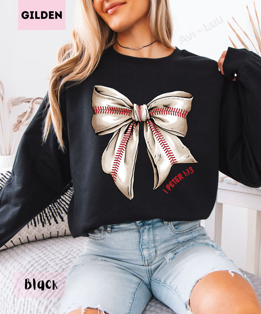 Baseball Bow | Gilden Unisex Sweatshirt