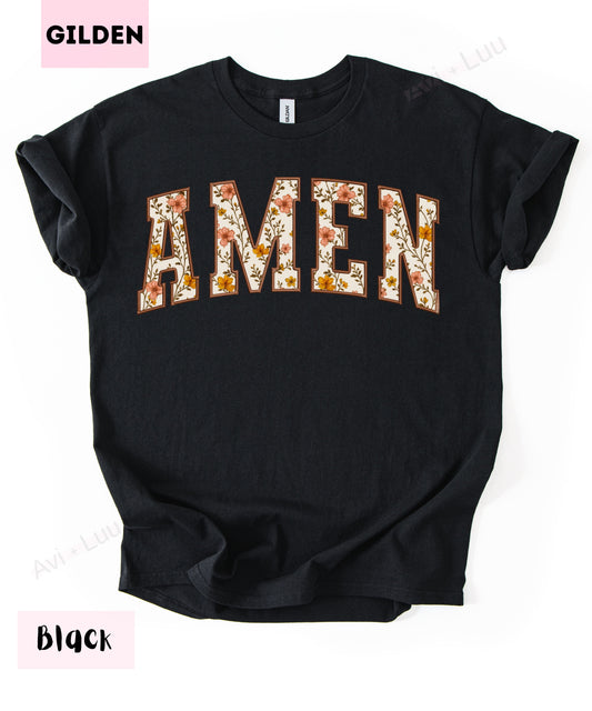 Floral AMEN | Gilden Unisex T-Shirt