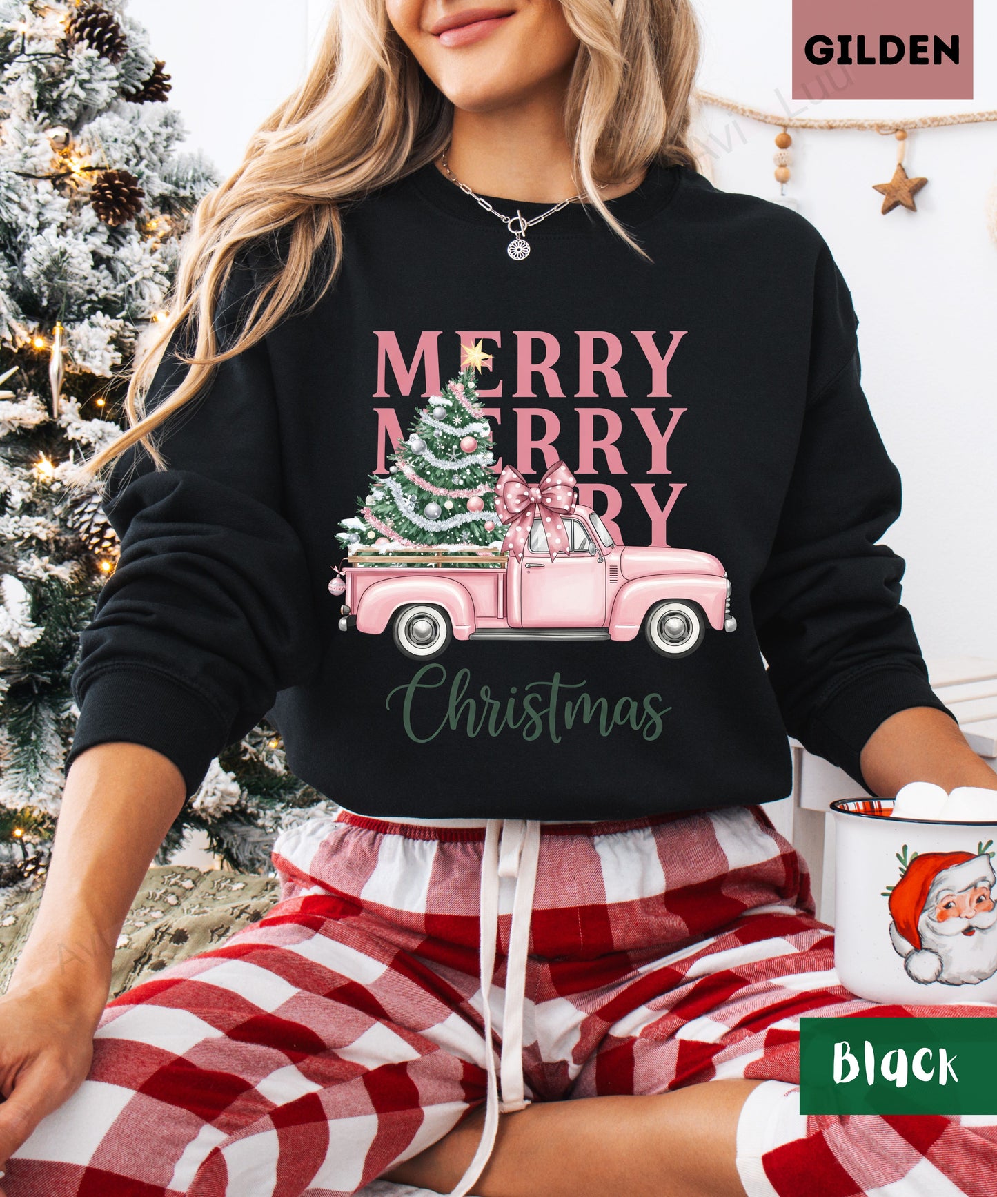 Merry Truck | Gilden Unisex Sweatshirt