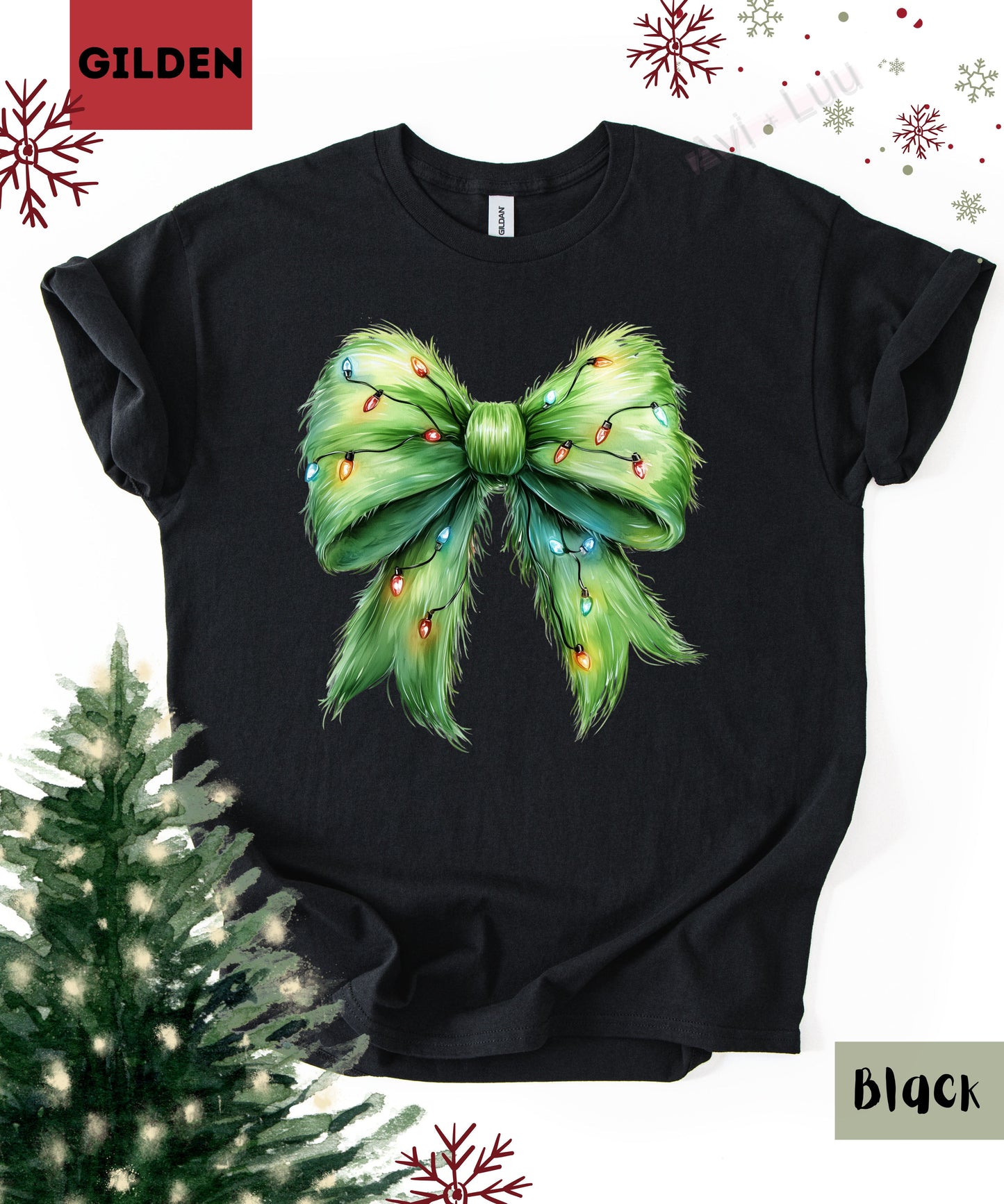 Grinch Bow | Gilden Unisex T-Shirt