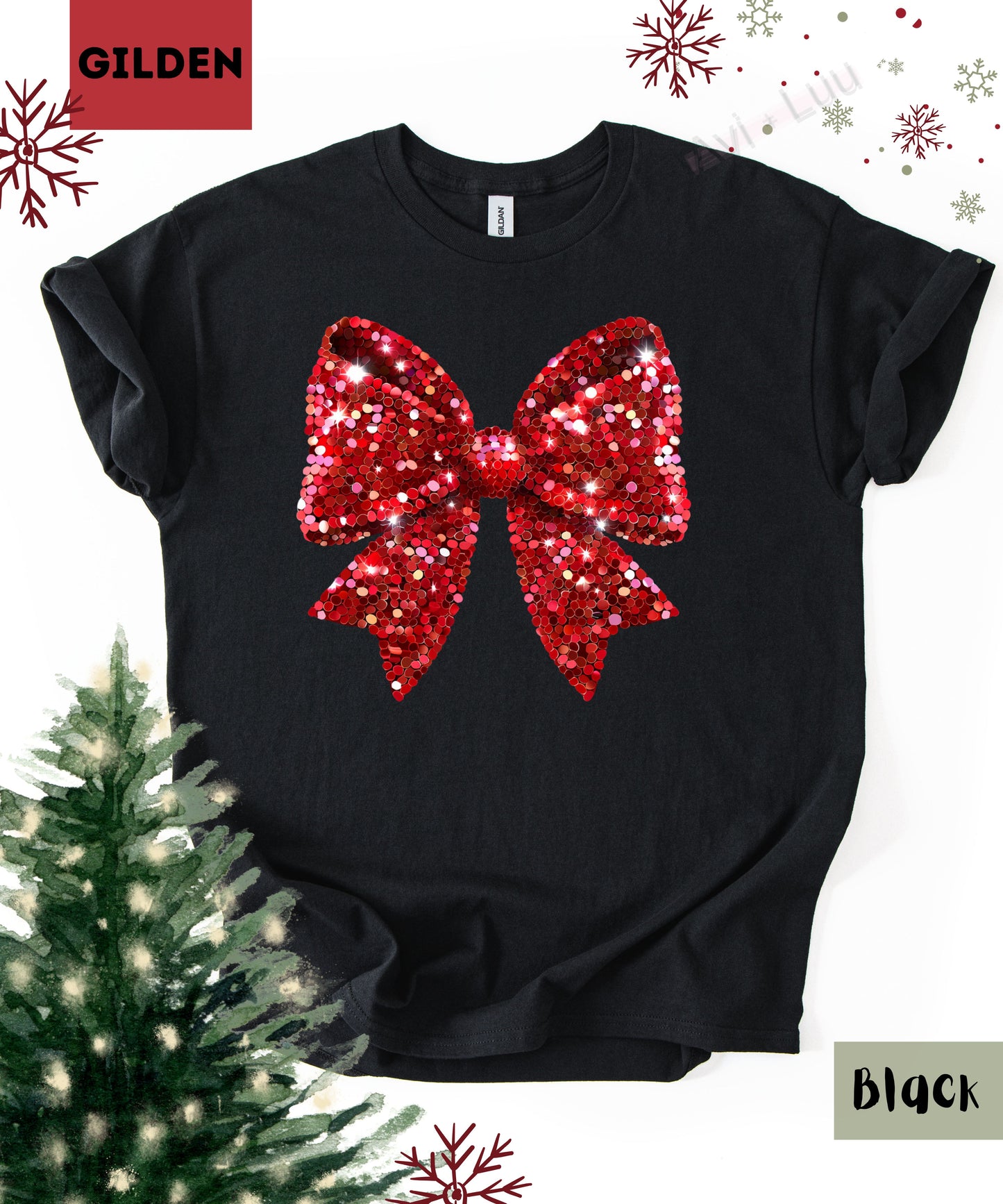 Red Bow | Gilden Unisex T-Shirt