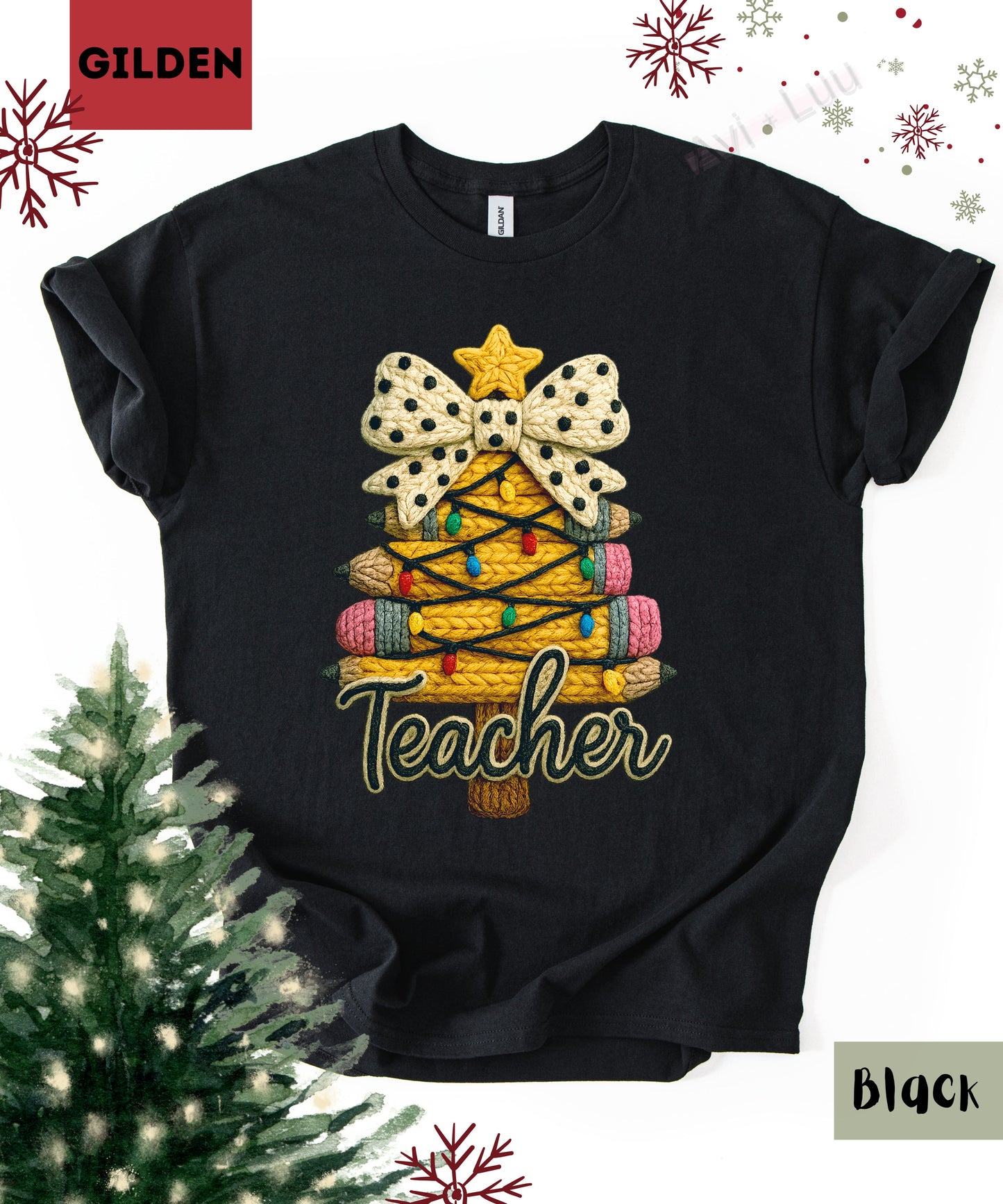 Teacher Pencil Tree | Gilden Unisex T-Shirt