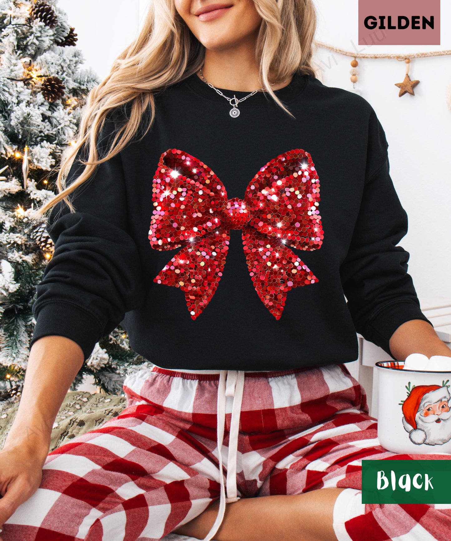 Glitter Bow | Gilden Unisex Sweatshirt