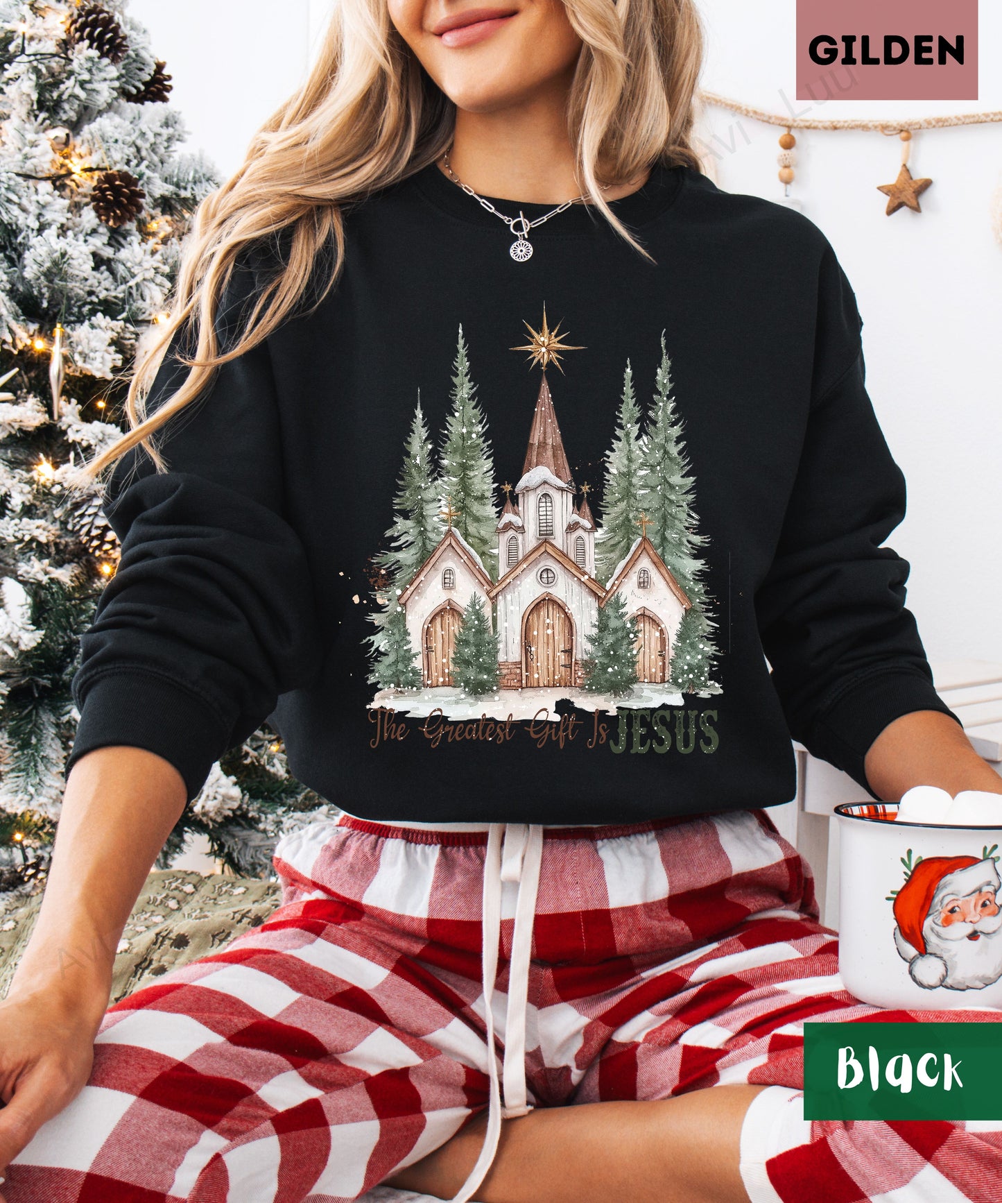 Greatest Gift Jesus Church | Gilden Unisex Sweatshirt