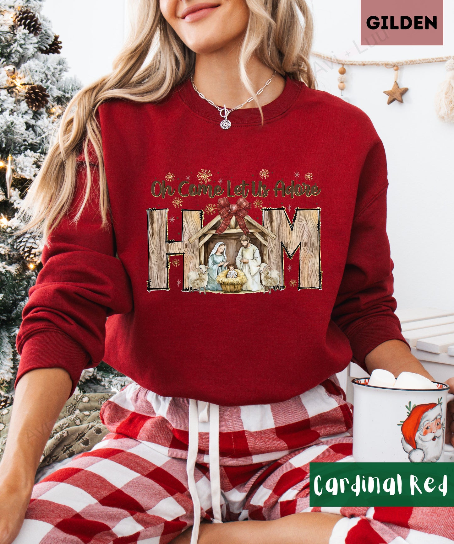 Oh Come Let Us Adore Him | Gilden Unisex Sweatshirt