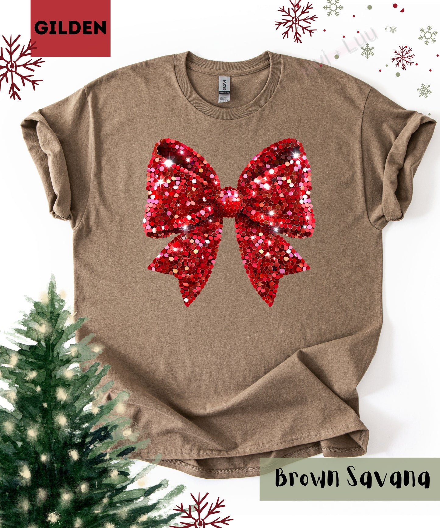 Red Bow | Gilden Unisex T-Shirt