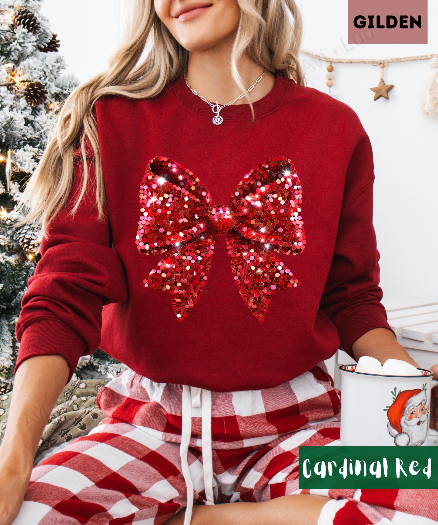 Glitter Bow | Gilden Unisex Sweatshirt