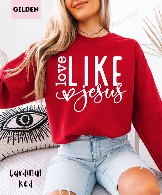 Love Like Jesus Heart | Gilden Unisex Sweatshirt