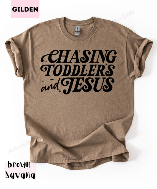 Chasing Toddlers And Jesus | Gilden Unisex T-Shirt