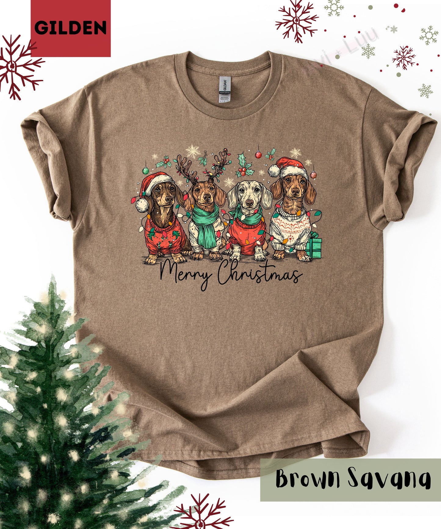 Dog Christmas | Gilden Unisex T-Shirt