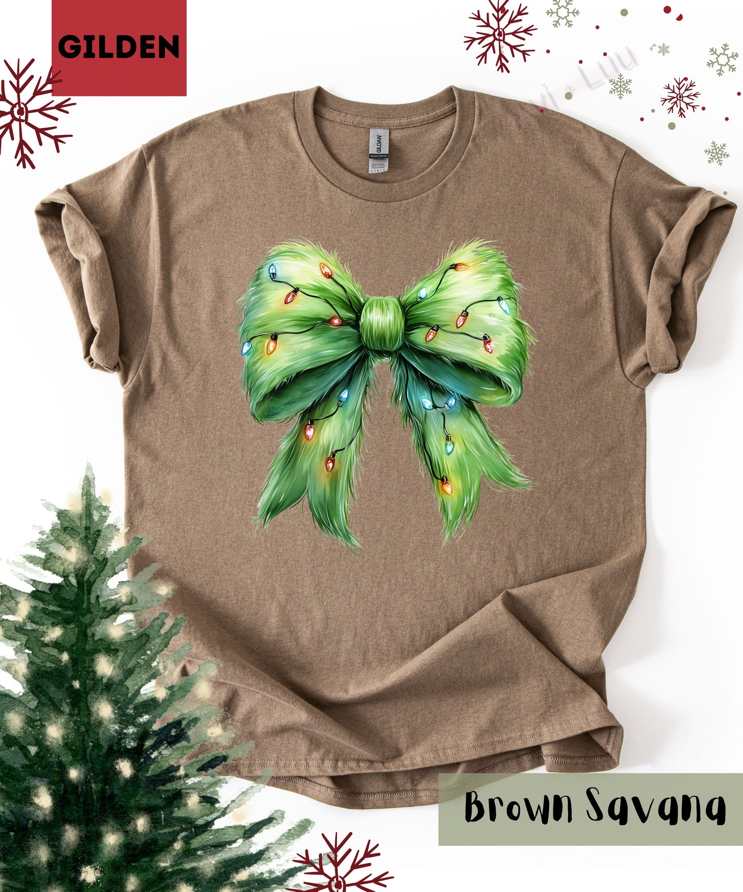 Grinch Bow | Gilden Unisex T-Shirt