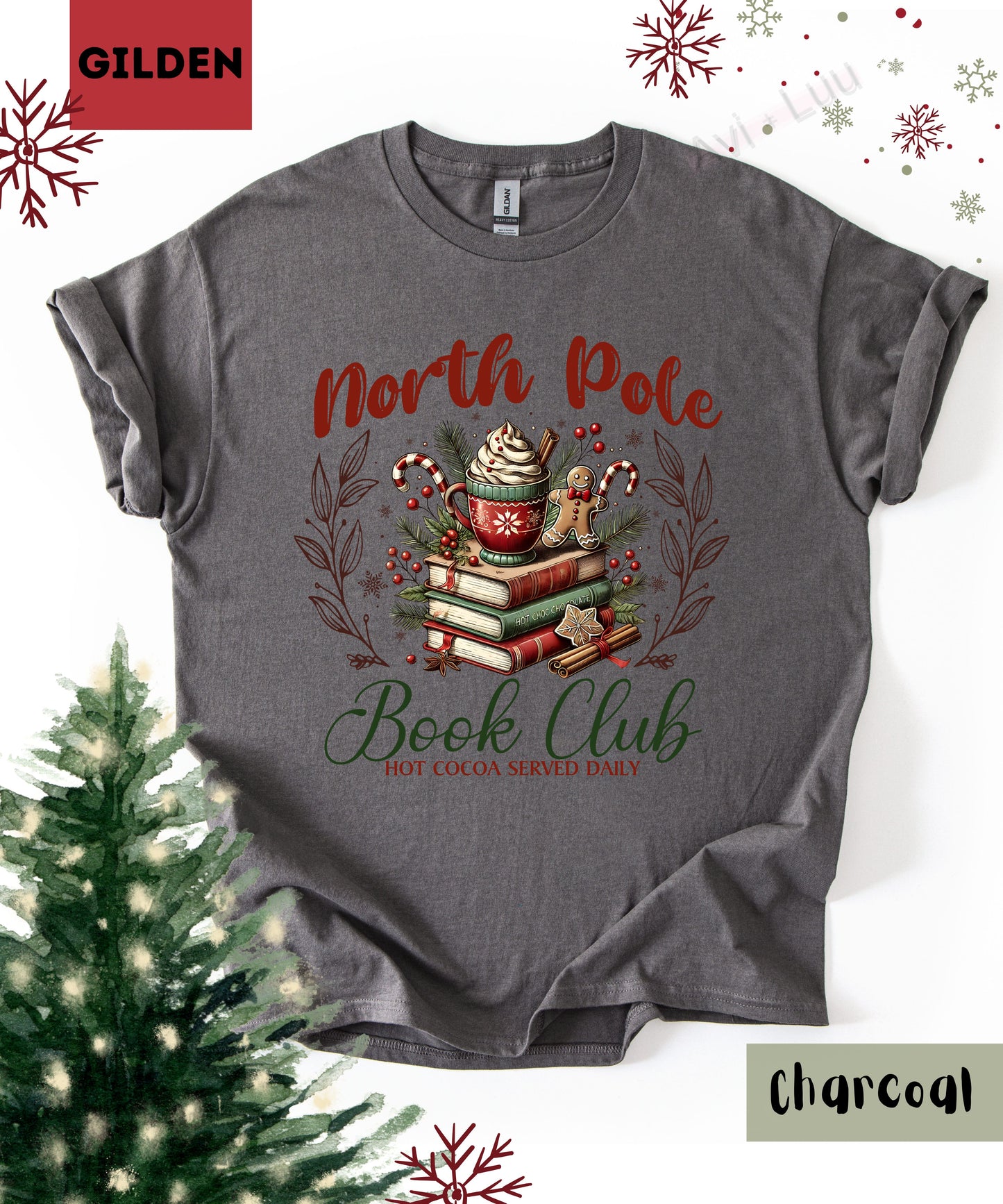 North Pole Book Club | Gilden Unisex T-Shirt