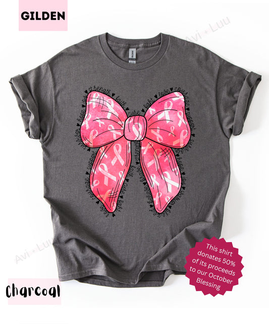 Pink Bow | Gilden Unisex T-Shirt