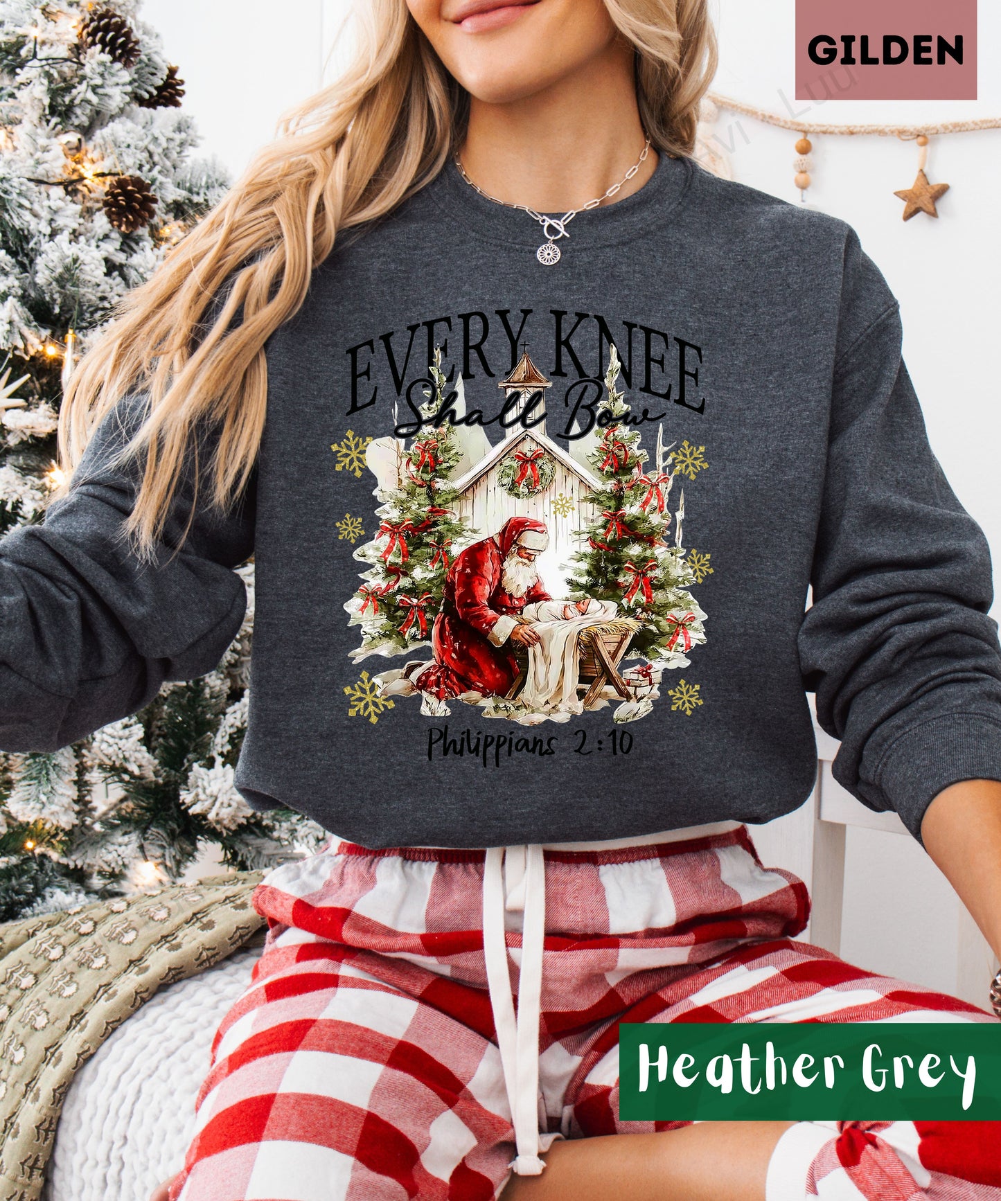 Every Knee Shall Bow | Gilden Unisex Sweatshirt