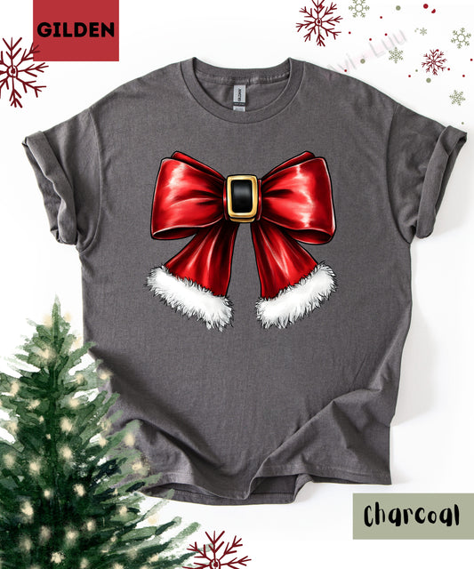 Santa Bow | Gilden Unisex T-Shirt
