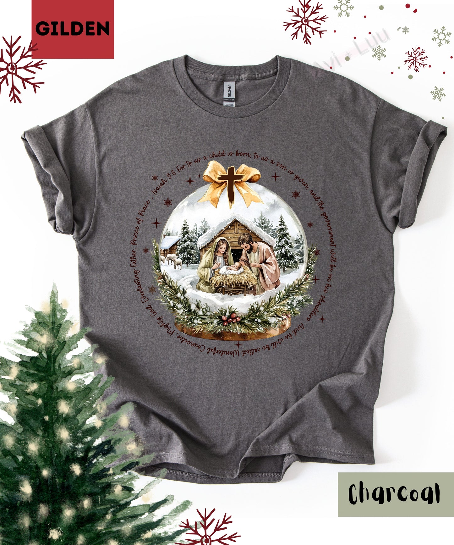 Jesus Snowglobe | Gilden Unisex T-Shirt