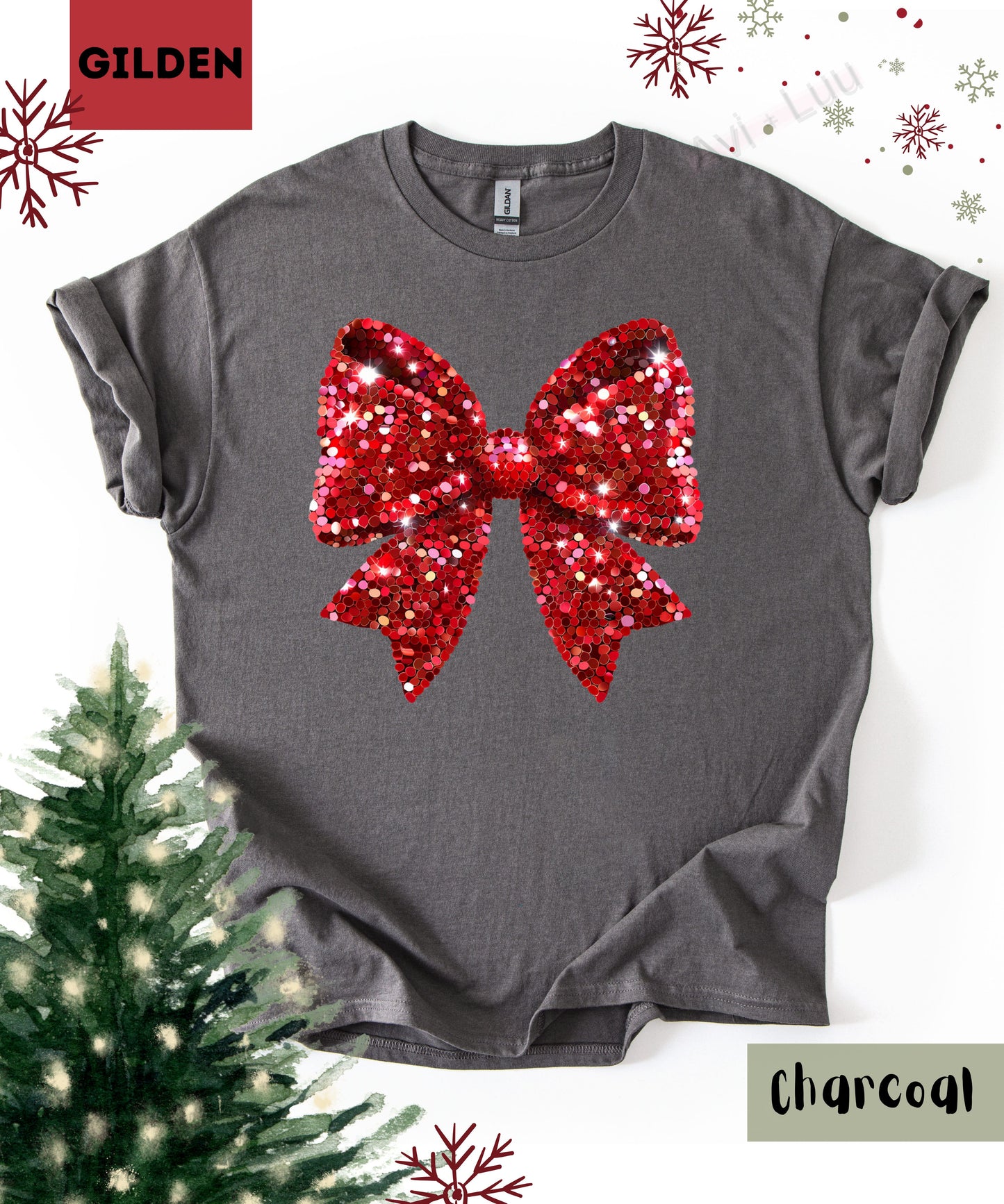 Red Bow | Gilden Unisex T-Shirt