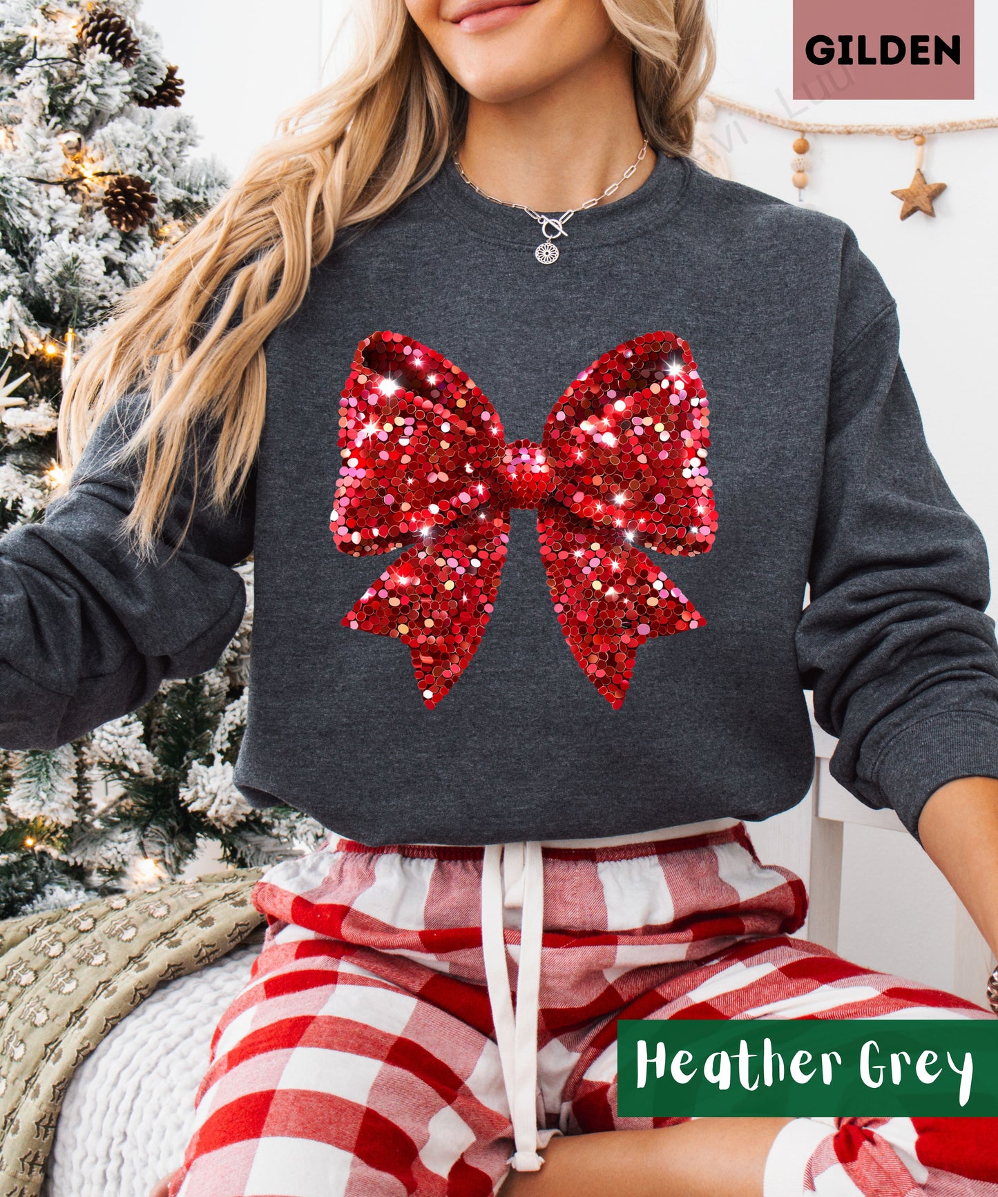 Glitter Bow | Gilden Unisex Sweatshirt