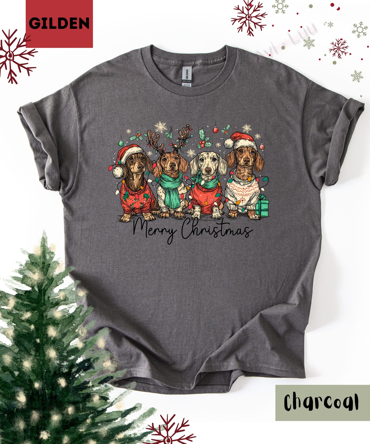 Dog Christmas | Gilden Unisex T-Shirt