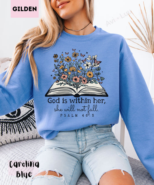 God Is Within Her | Gilden Unisex Sweatshirt