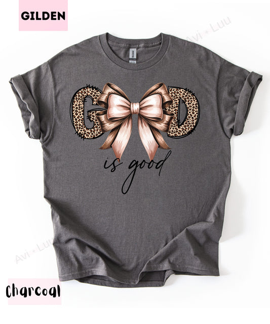 Cheetah God Is Good Bow | Gilden Unisex T-Shirt