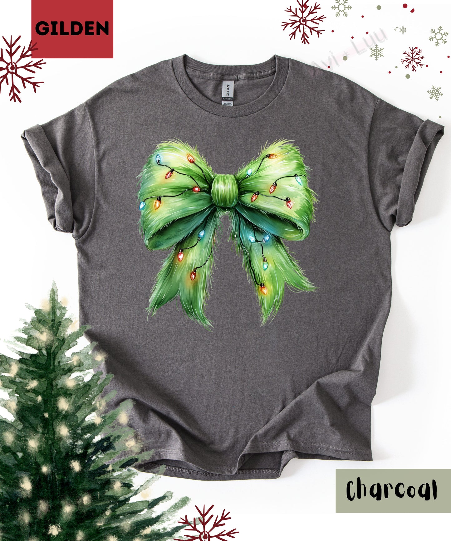 Grinch Bow | Gilden Unisex T-Shirt