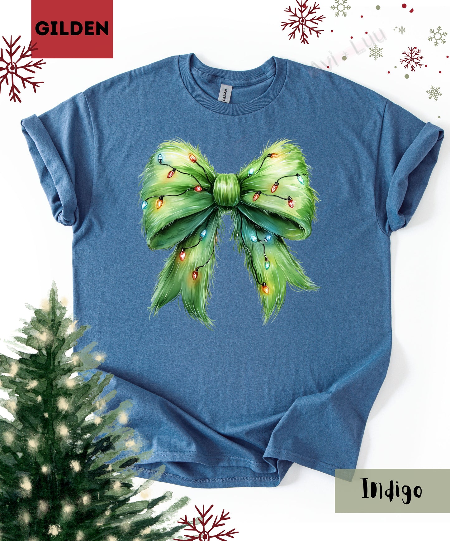 Grinch Bow | Gilden Unisex T-Shirt