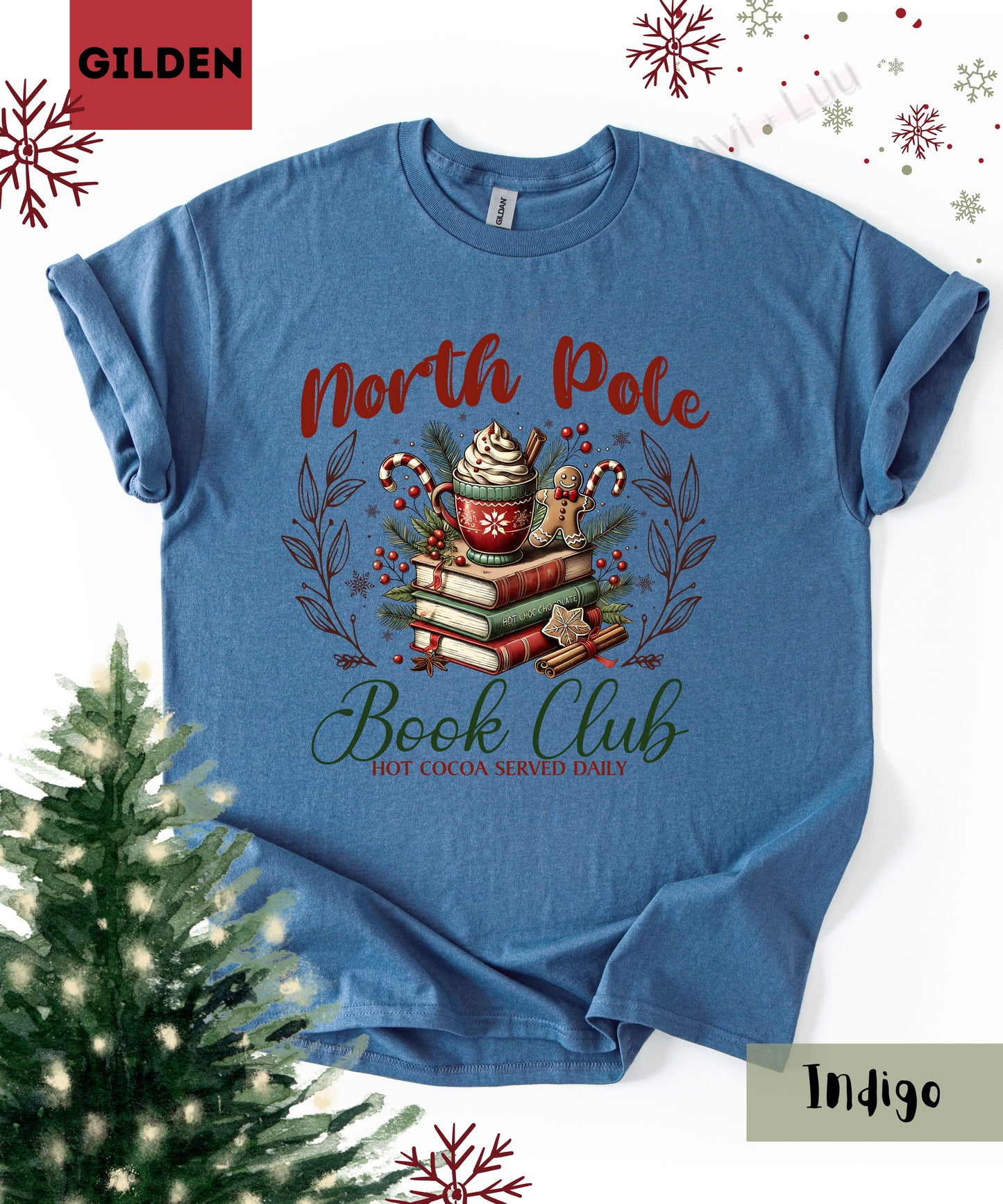 North Pole Book Club | Gilden Unisex T-Shirt