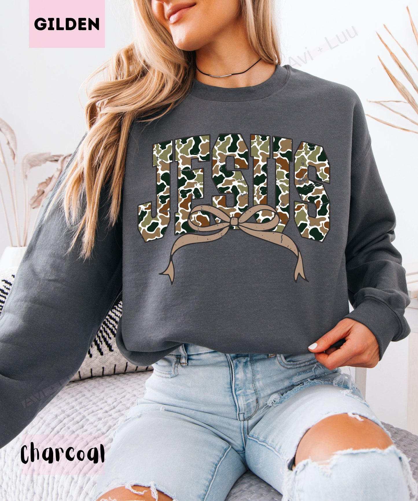 Camo Jesus | Gilden Unisex Sweatshirt