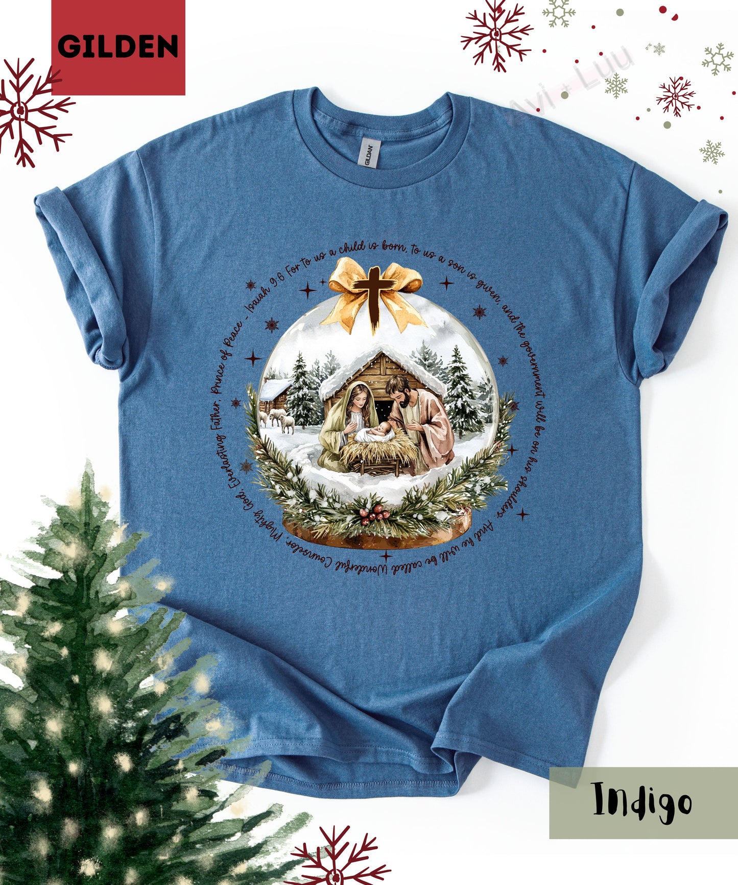 Jesus Snowglobe | Gilden Unisex T-Shirt