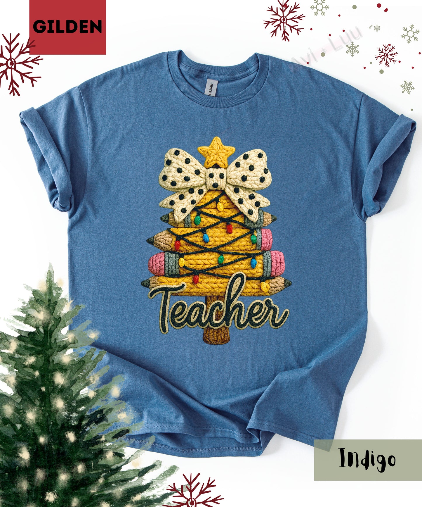 Teacher Pencil Tree | Gilden Unisex T-Shirt