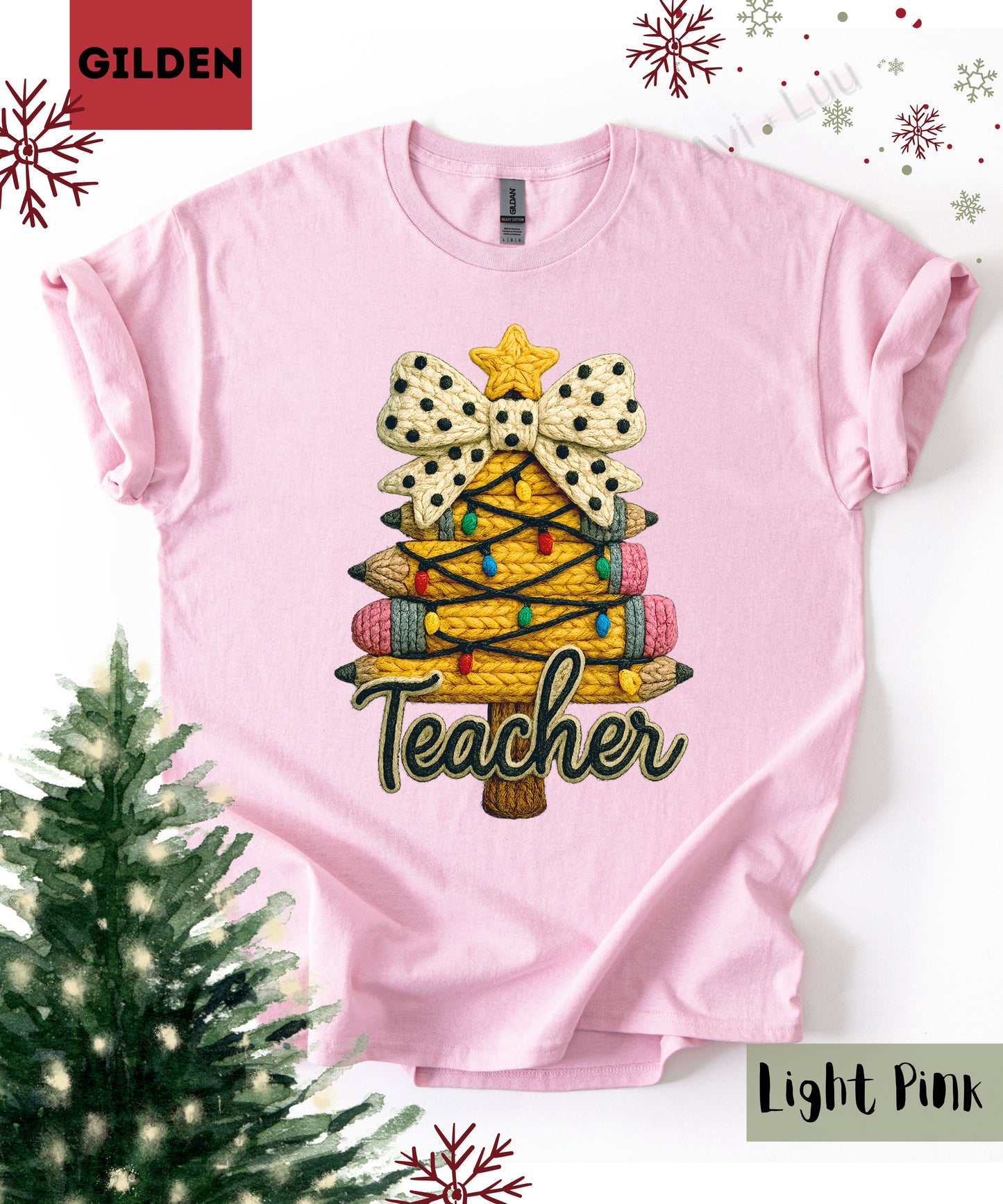 Teacher Pencil Tree | Gilden Unisex T-Shirt