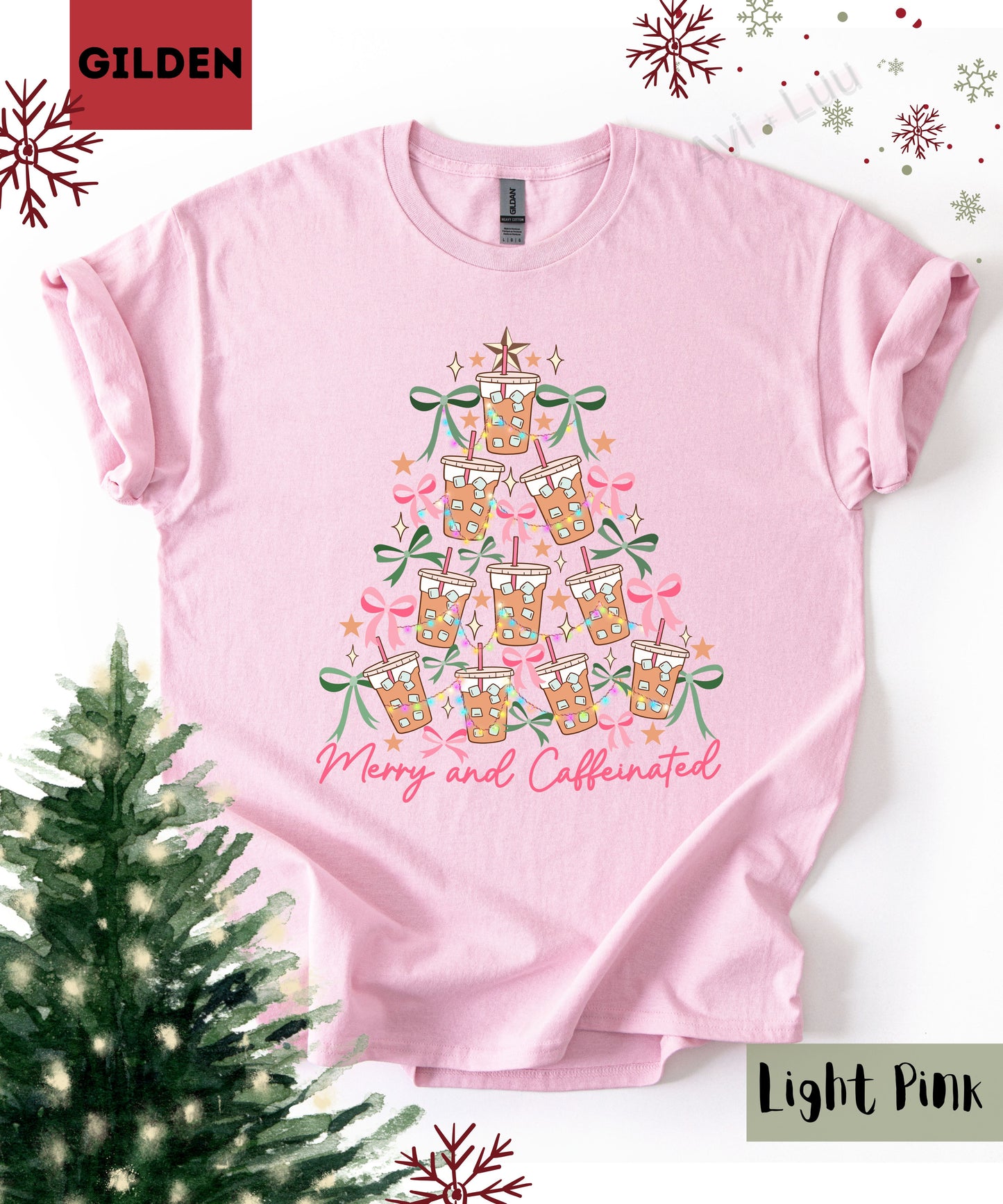 Merry And Caffinated | Gilden Unisex T-Shirt