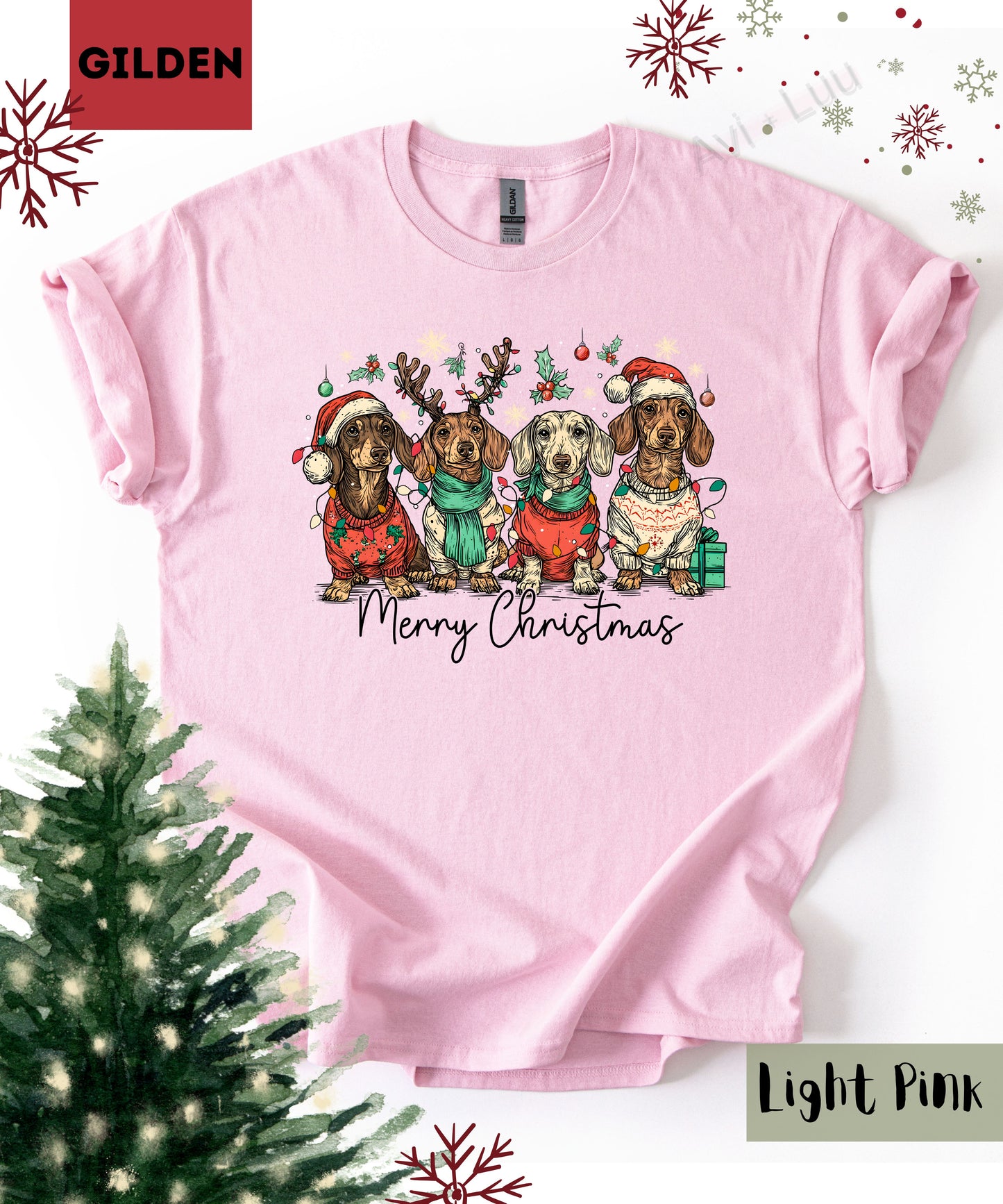 Dog Christmas | Gilden Unisex T-Shirt