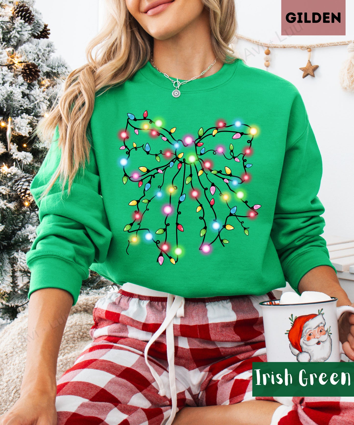 Light Bulb Bow | Gilden Unisex Sweatshirt