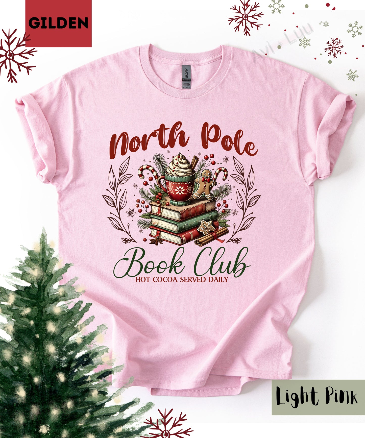 North Pole Book Club | Gilden Unisex T-Shirt