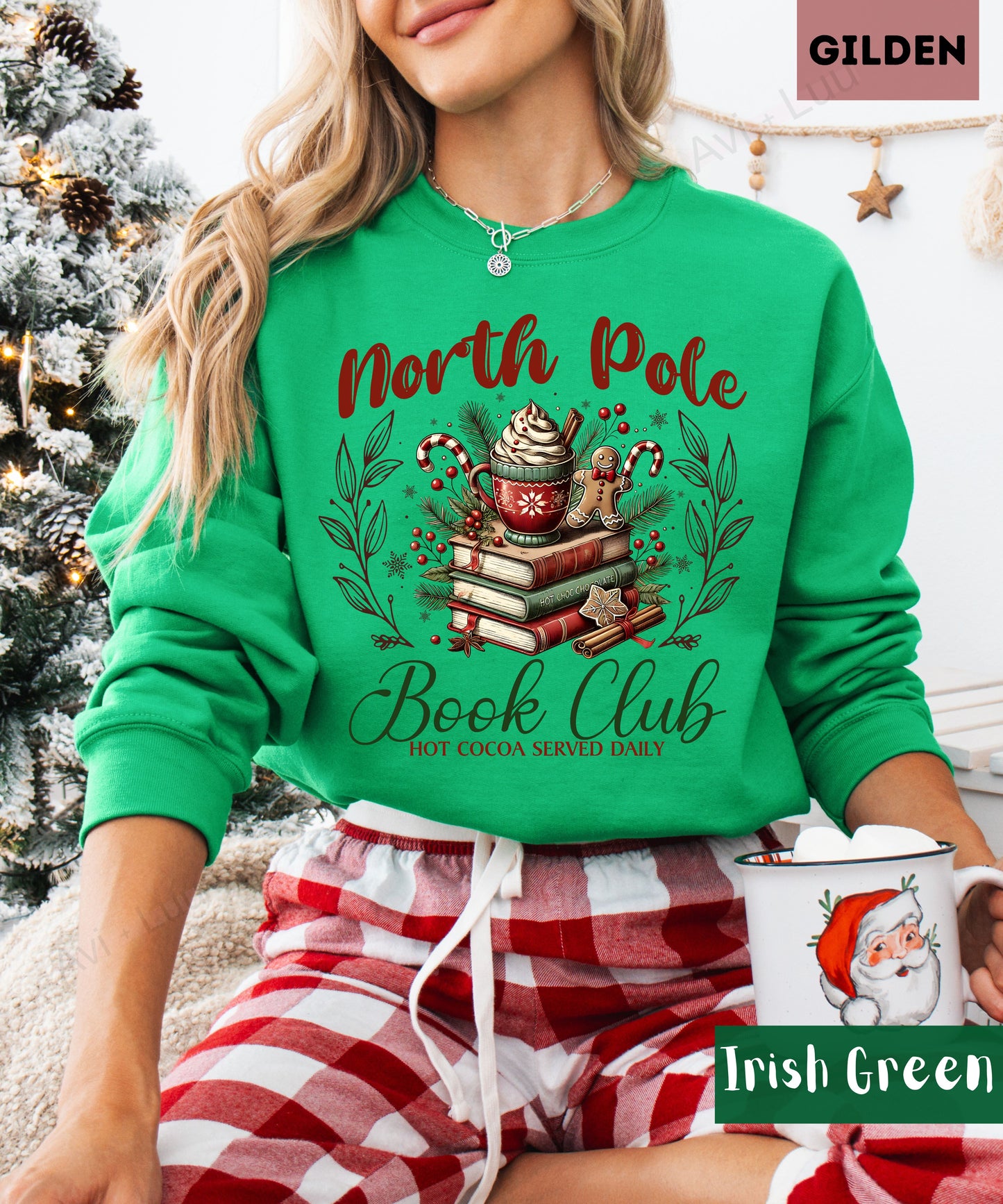 North Pole Book Club  | Gilden Unisex Sweatshirt