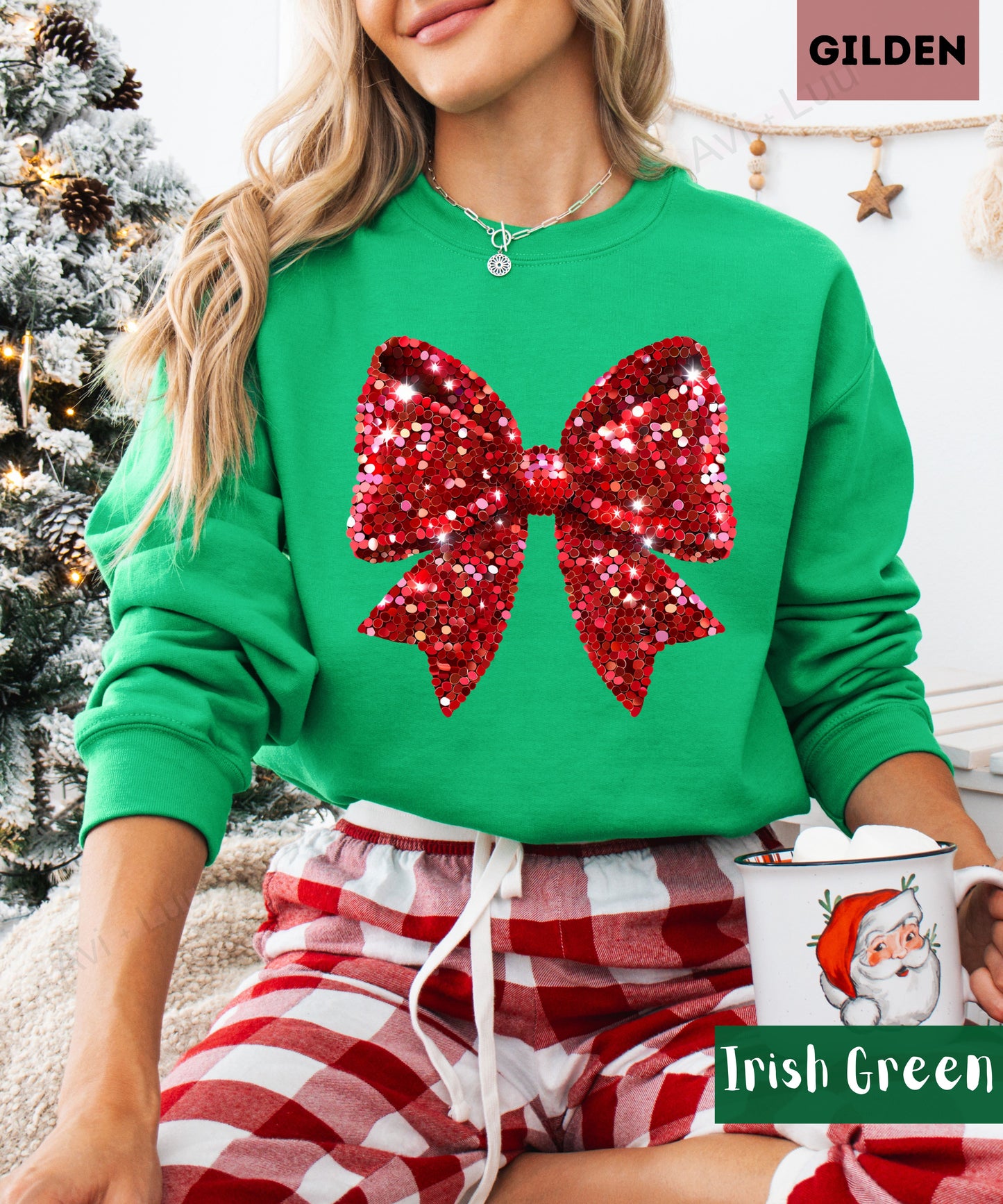 Glitter Bow | Gilden Unisex Sweatshirt