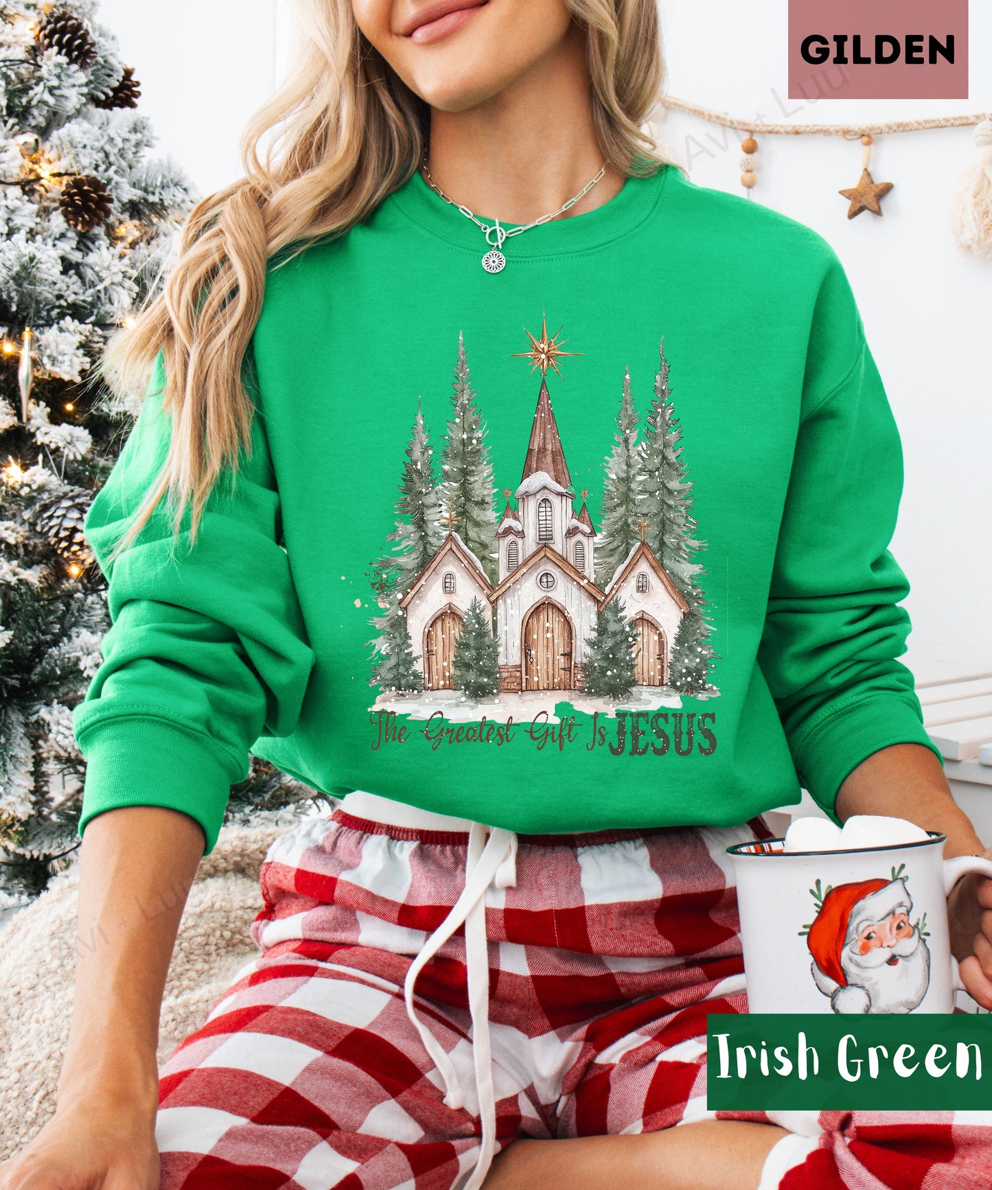 Greatest Gift Jesus Church | Gilden Unisex Sweatshirt