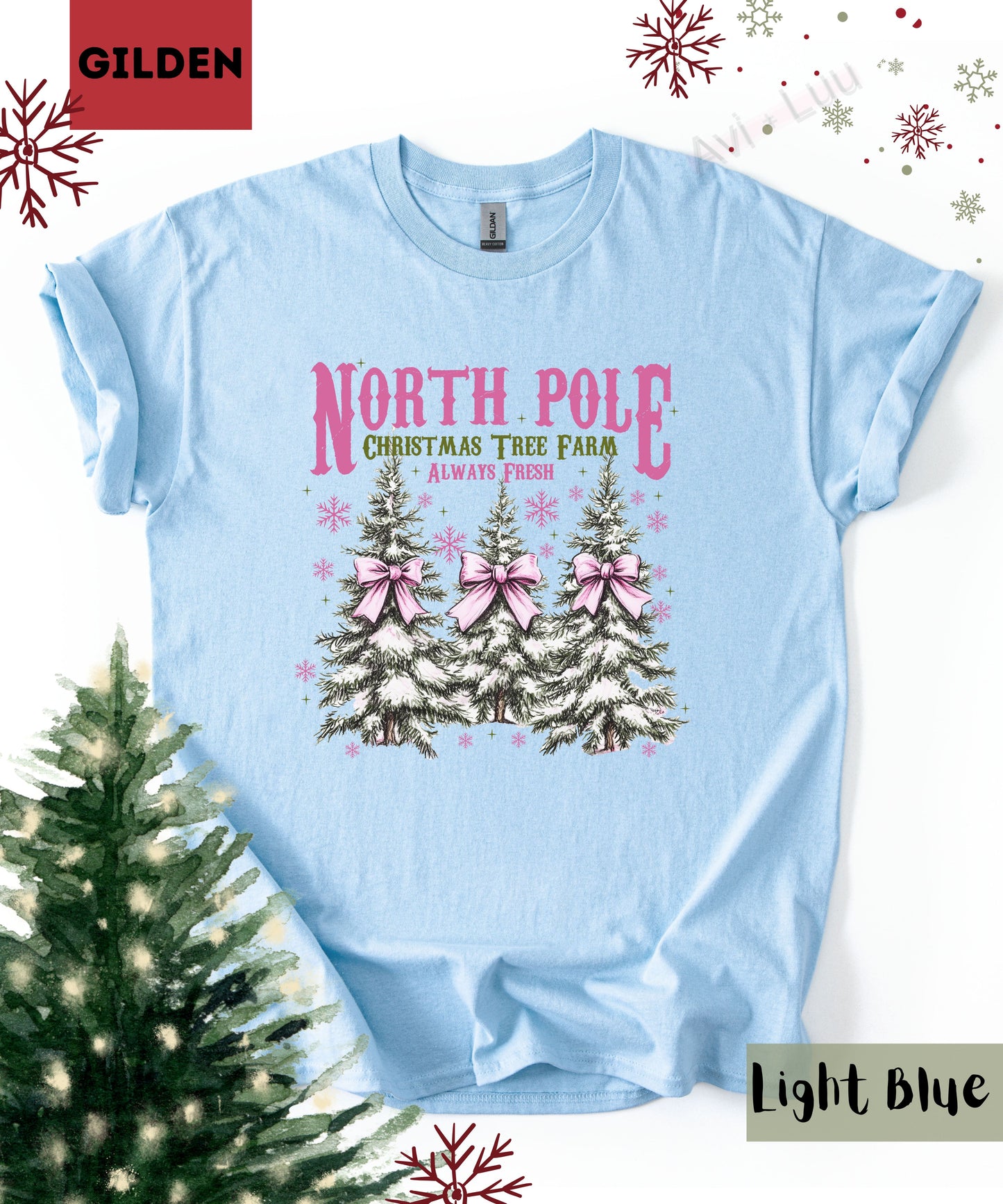North Pole Trees | Gilden Unisex T-Shirt
