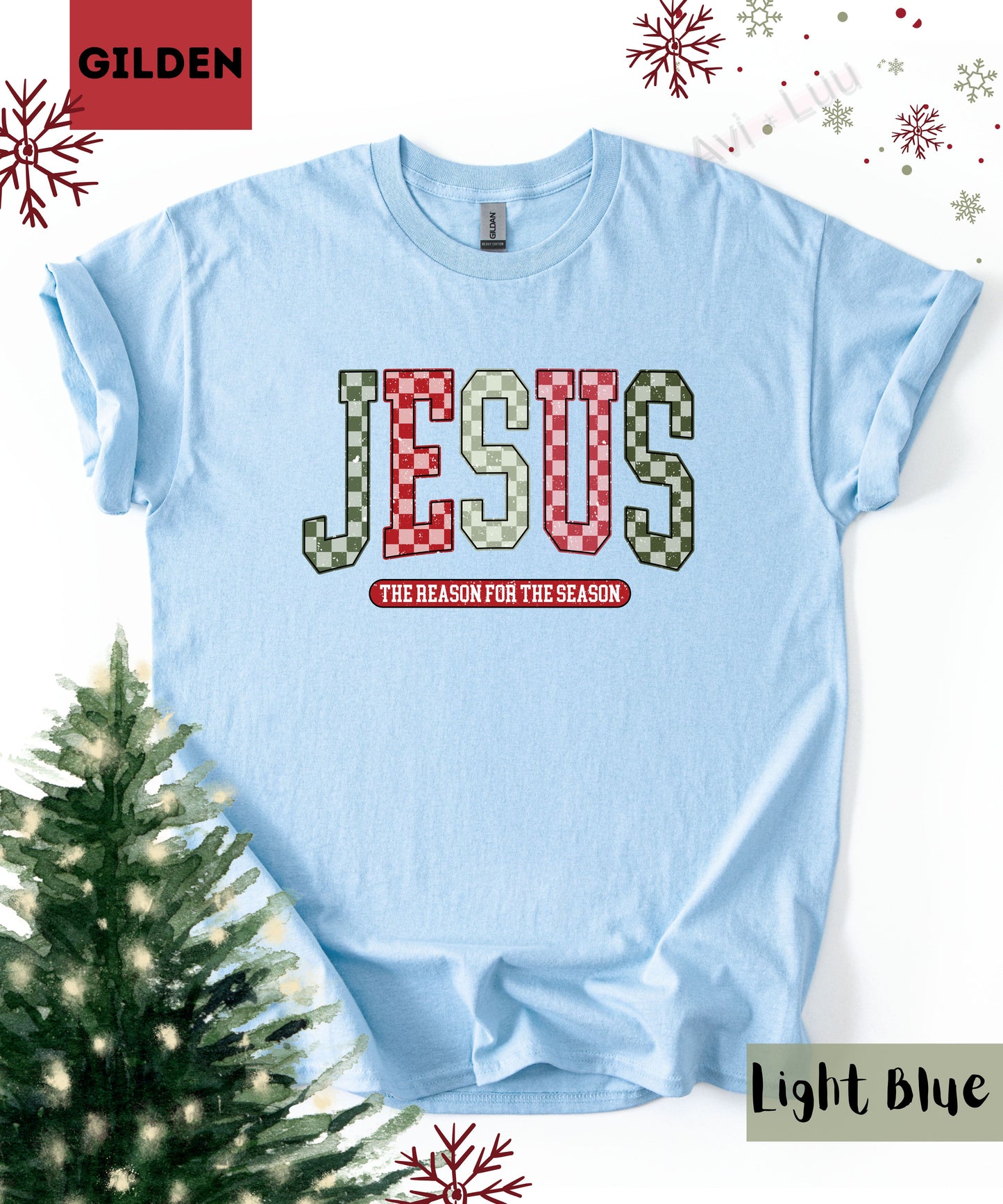 Checkered Jesus | Gilden Unisex T-Shirt