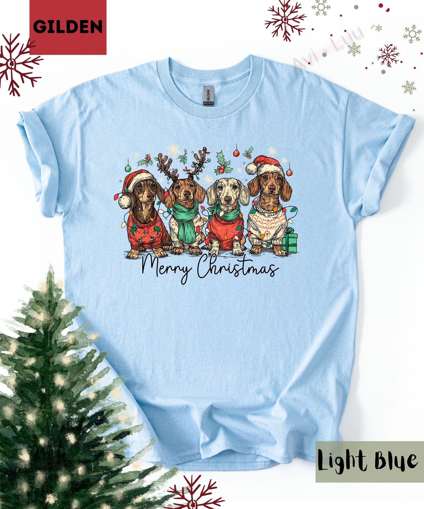 Dog Christmas | Gilden Unisex T-Shirt