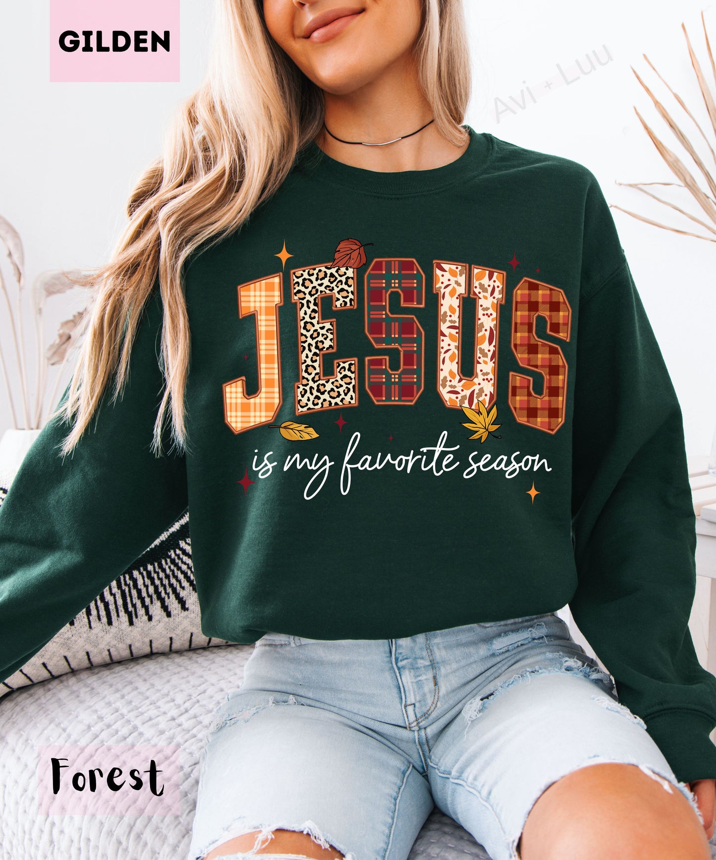 Jesus Is My Favorite Season | Gilden Unisex Sweatshirt