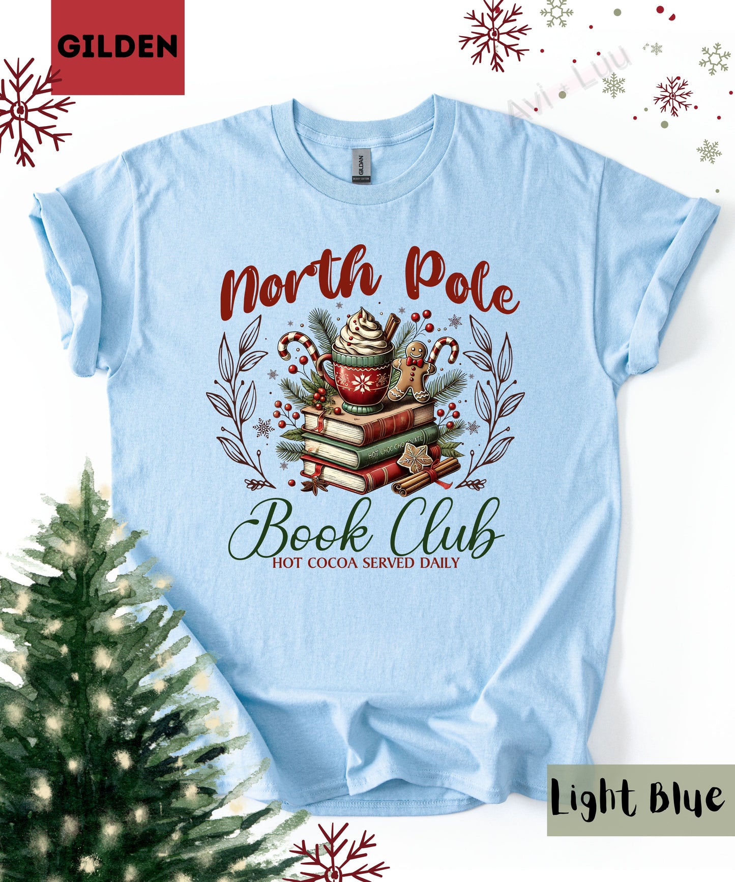 North Pole Book Club | Gilden Unisex T-Shirt
